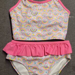 Girls bathing suit, Sol Swim, size 4, multicolored, new with tags